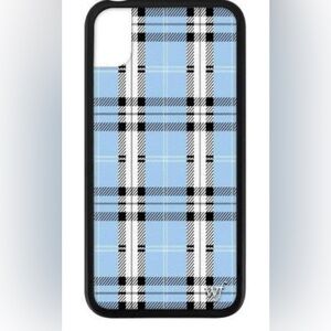 Wildflower Blue Plaid iPhone XR Case